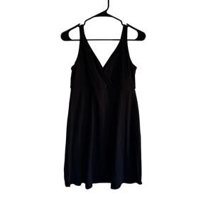 Hatch Pima Cotton Large Maternity V Neck Sleeveless Dress Basic Career